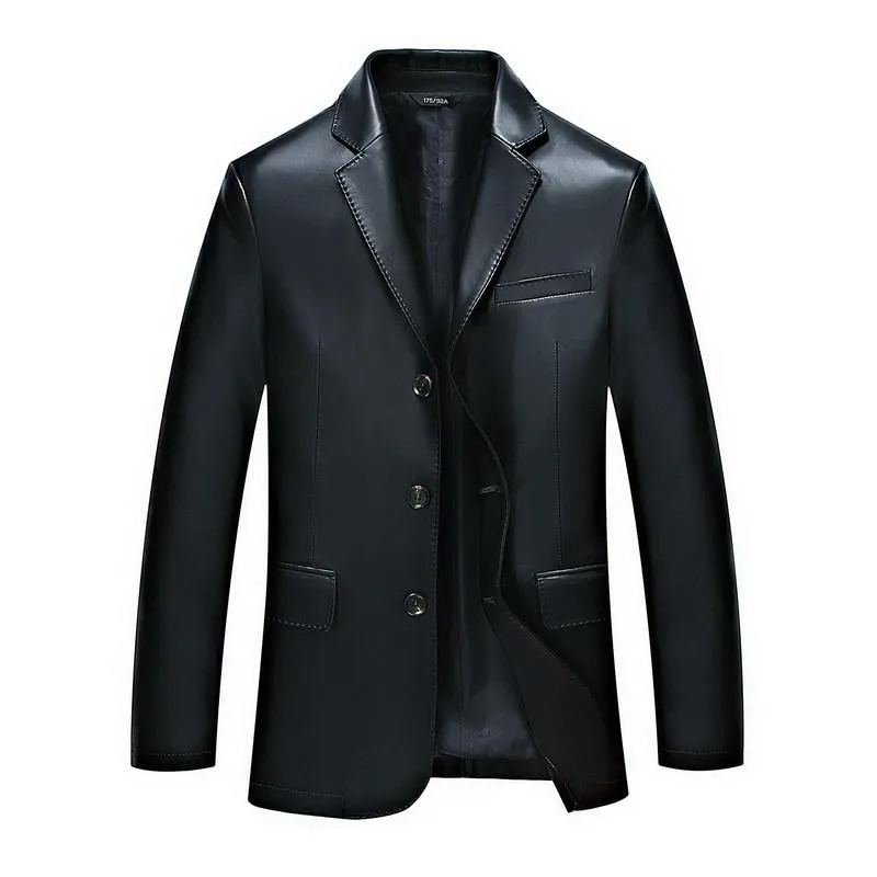 Men's Business PU Leather Jacket