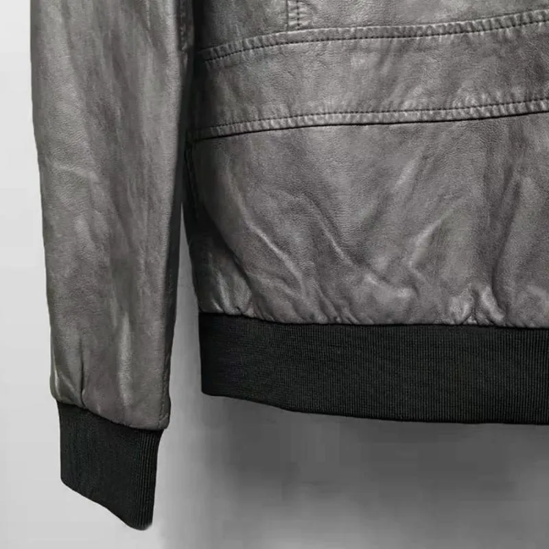 Men's Casual Leather Bomber