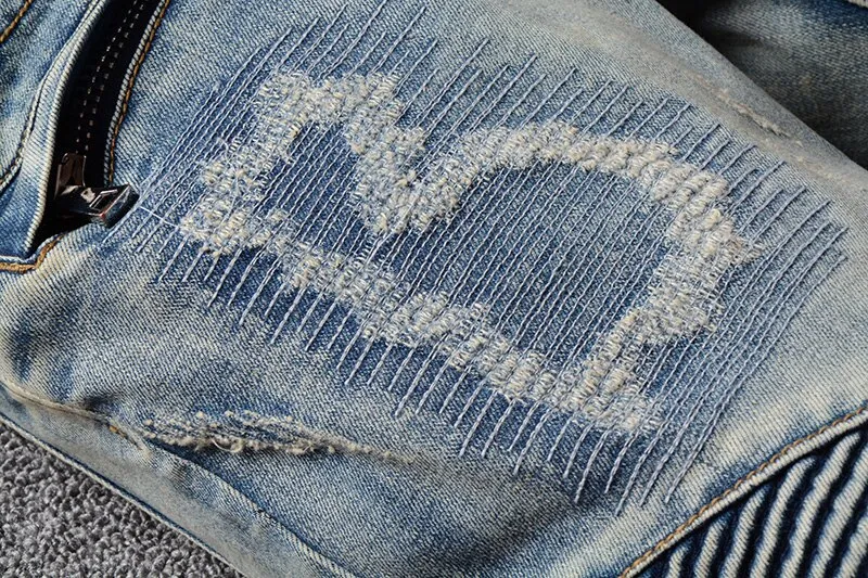 Men's Casual Ripped Elastic Slim Jeans