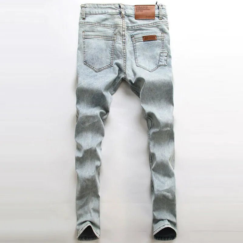 Men's Light Gray Slim Jeans