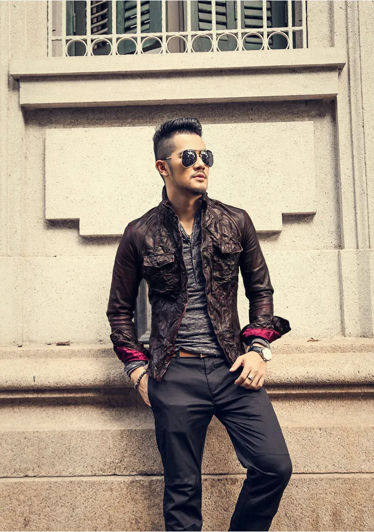 Men's Retro Genuine Leather Jacket