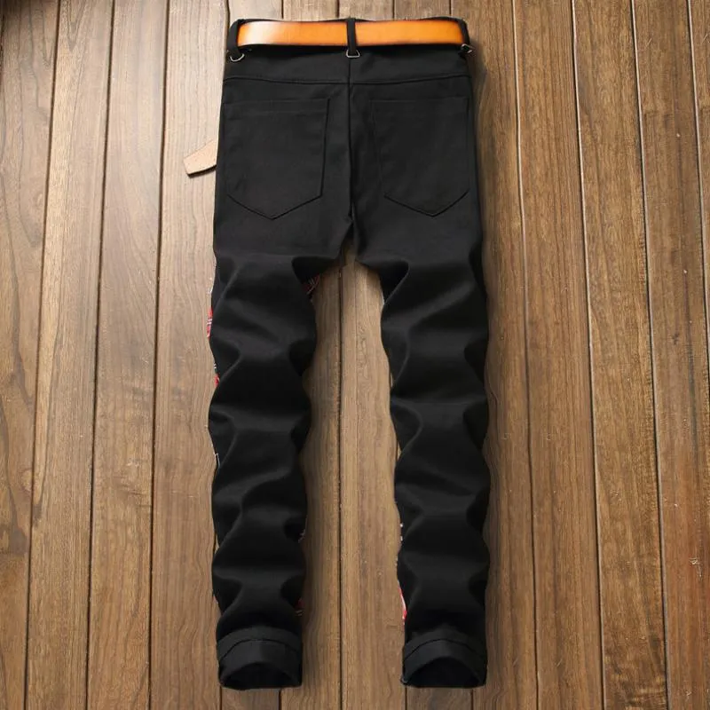 Men's Ripped Jeans With Patches