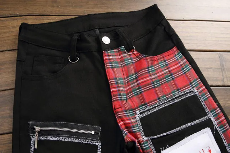 Men's Ripped Jeans With Patches