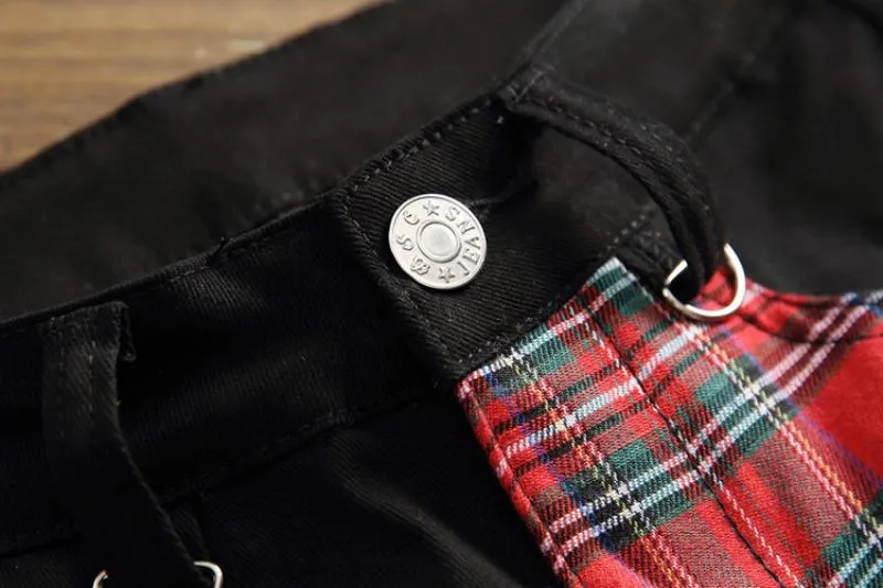 Men's Ripped Jeans With Patches
