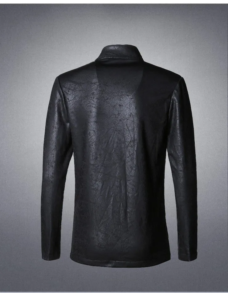 Men's Spring/Autumn Casual Slim Leather Jacket