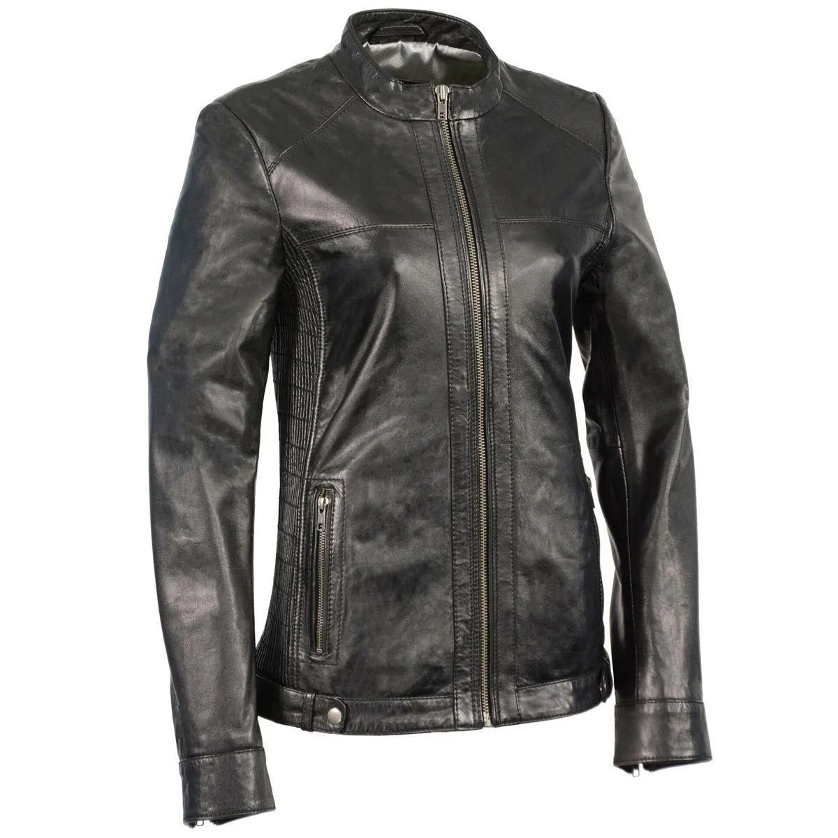 Milwaukee Leather SFL2855 Women's Black  Zip Front Fashion Leather