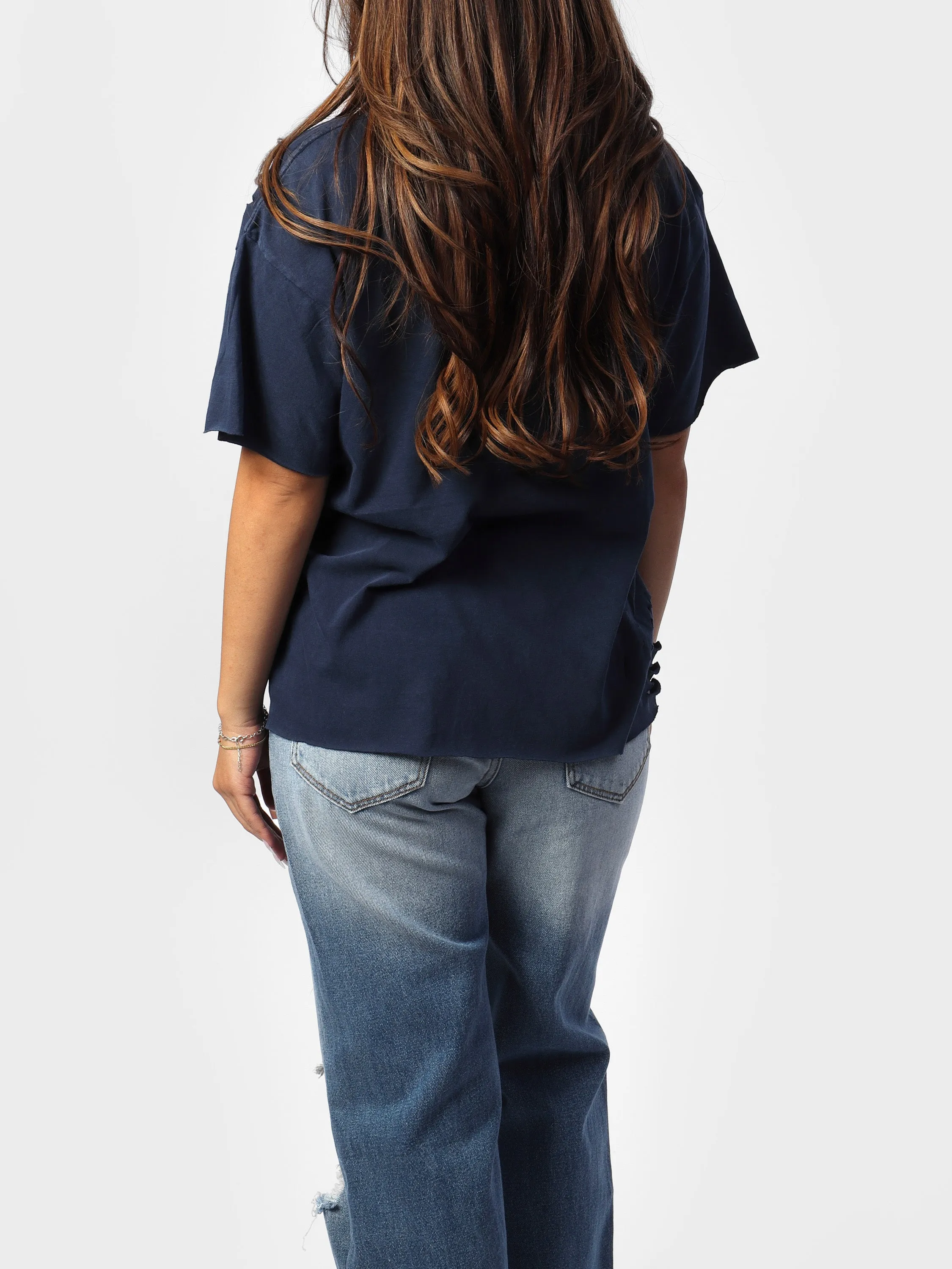 Navy Distressed Vintage Wash Tee