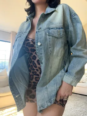 Patty Oversized Denim Jacket (Medium Denim)