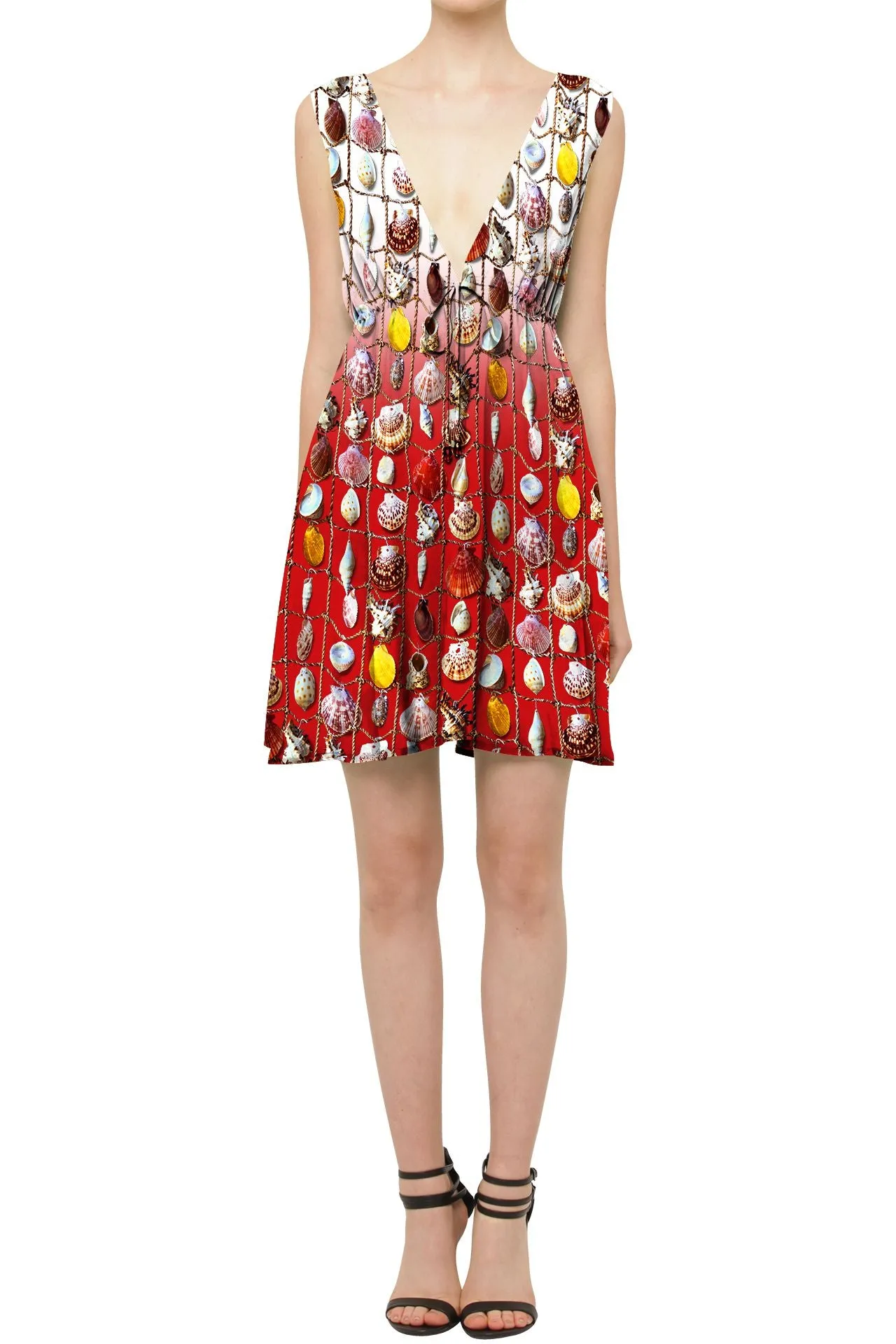 Plunge Neck Cocktail Dress