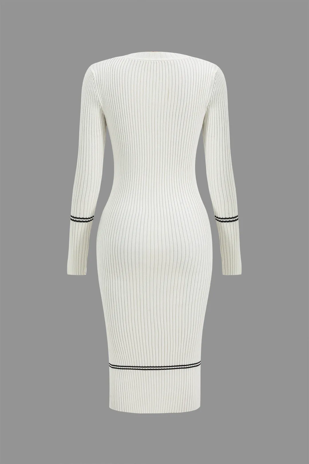 Pocket Sweater Maxi Elbise