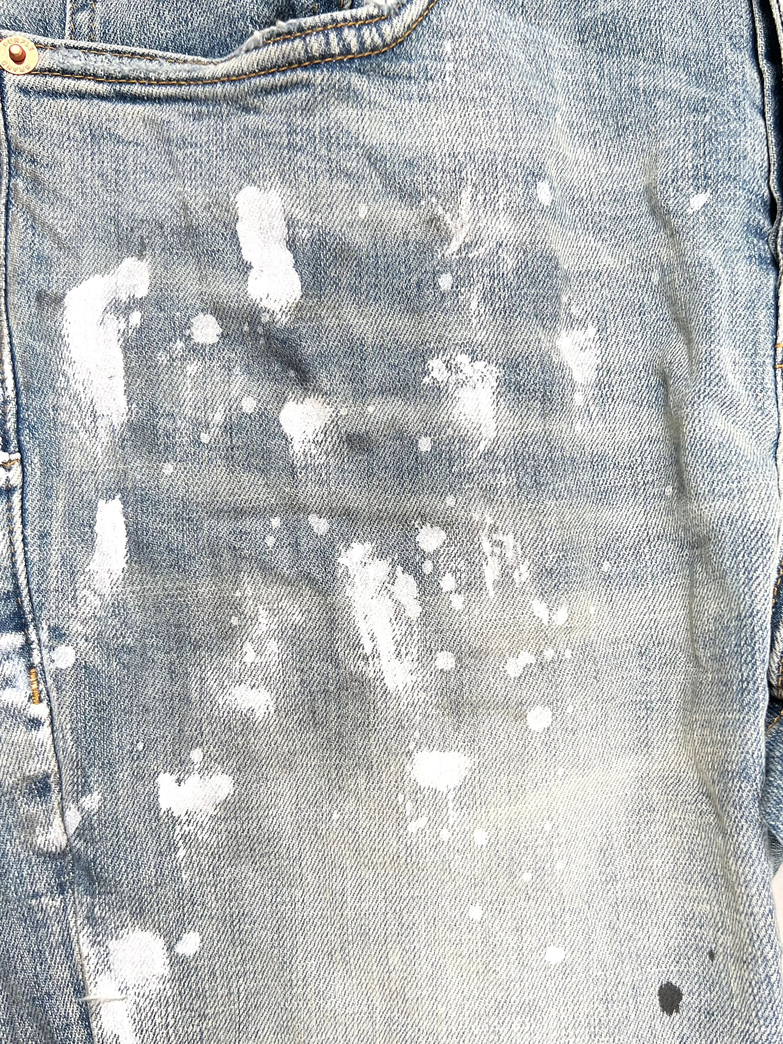 Purple Brand Jeans P001-LIA Light Indigo Paint Blowout
