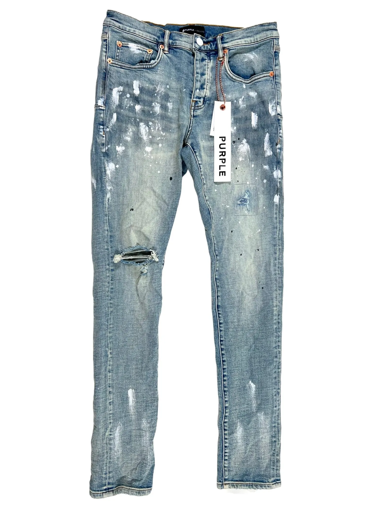 Purple Brand Jeans P001-LIA Light Indigo Paint Blowout