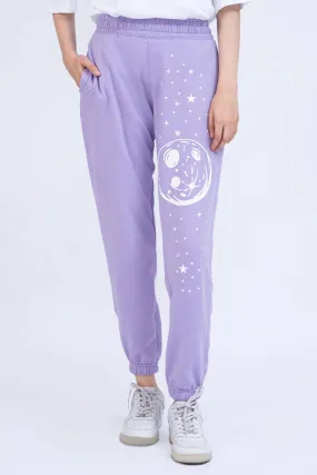 Purple Graphic Jogger Pants