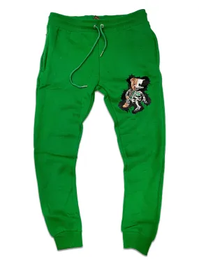 Retro Label Shocker Bear Jogger (Retro 3 Pine Green)
