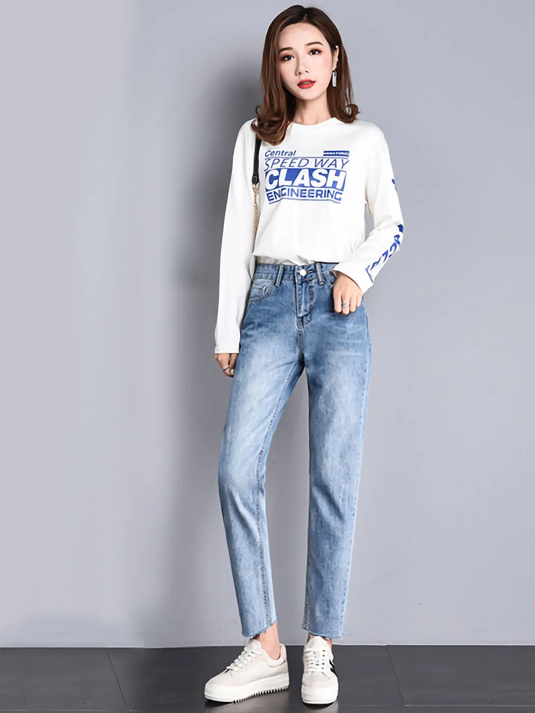 Ripped Boyfriend Jeans Cute Distressed Skinny