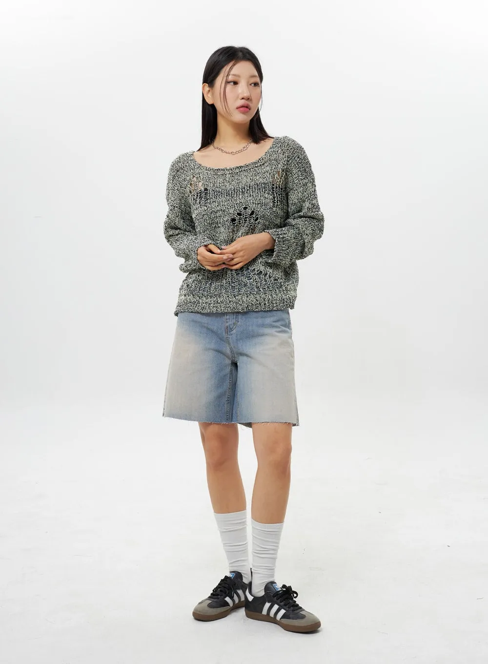 Ripped Sweater IY312