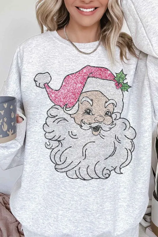 SANTA SEQUINS CHRISTMAS OVERSIZED SWEATSHIRT
