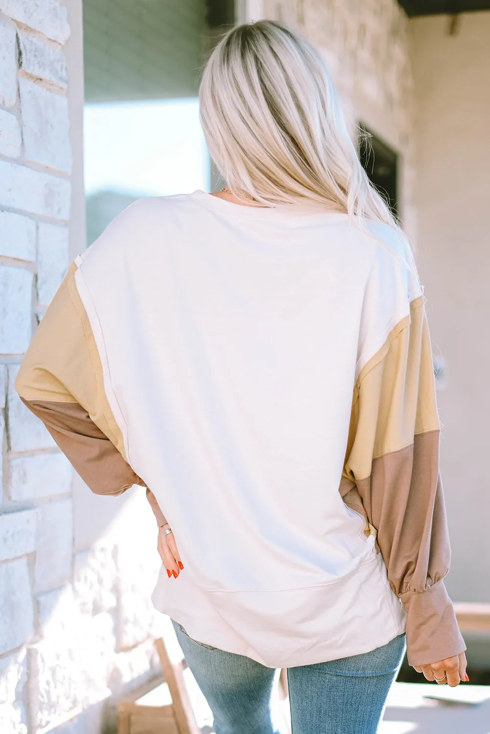 Sleeve Oversized Sweatshirt
