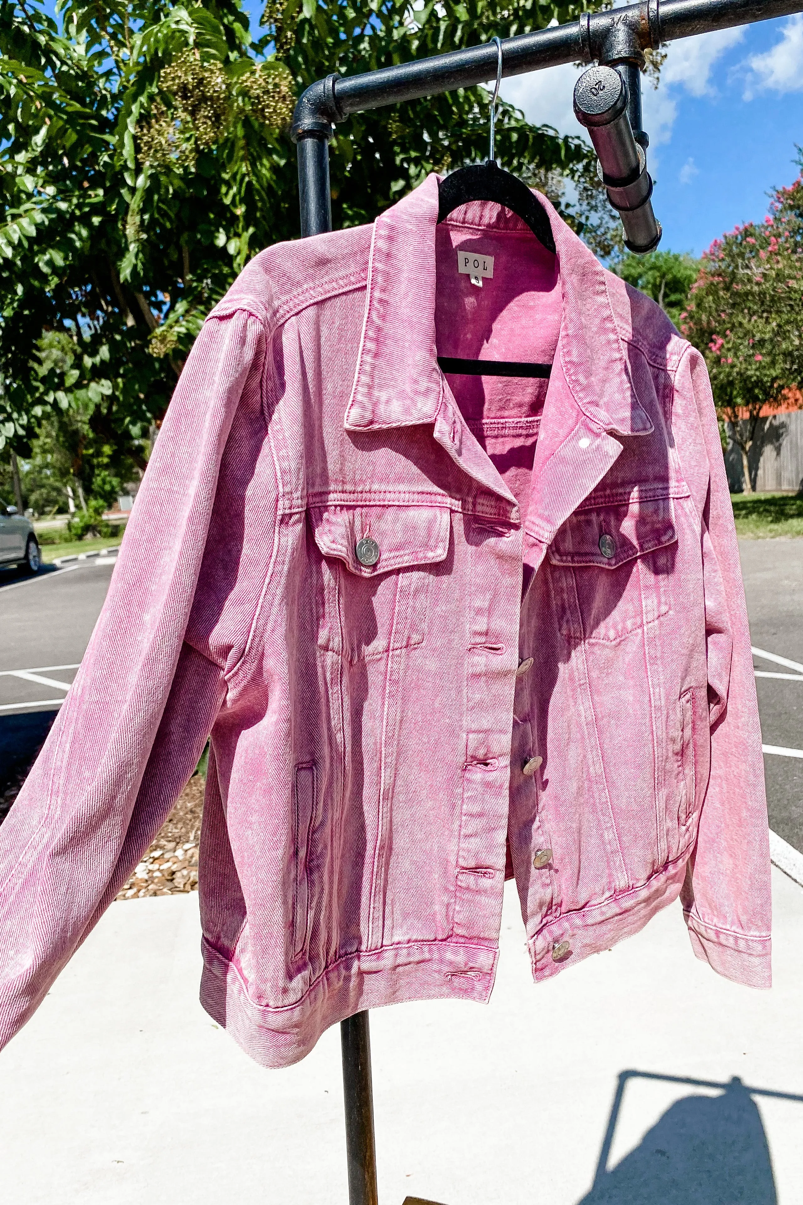 So Haute Pink Denim Jacket