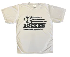 Soccer Distressed Flag Dri Fit Tee
