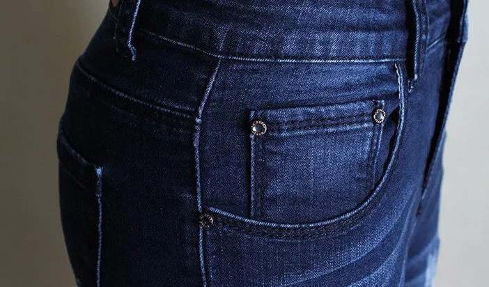 Spring Women's Slim Skinny Hole Denim Jeans
