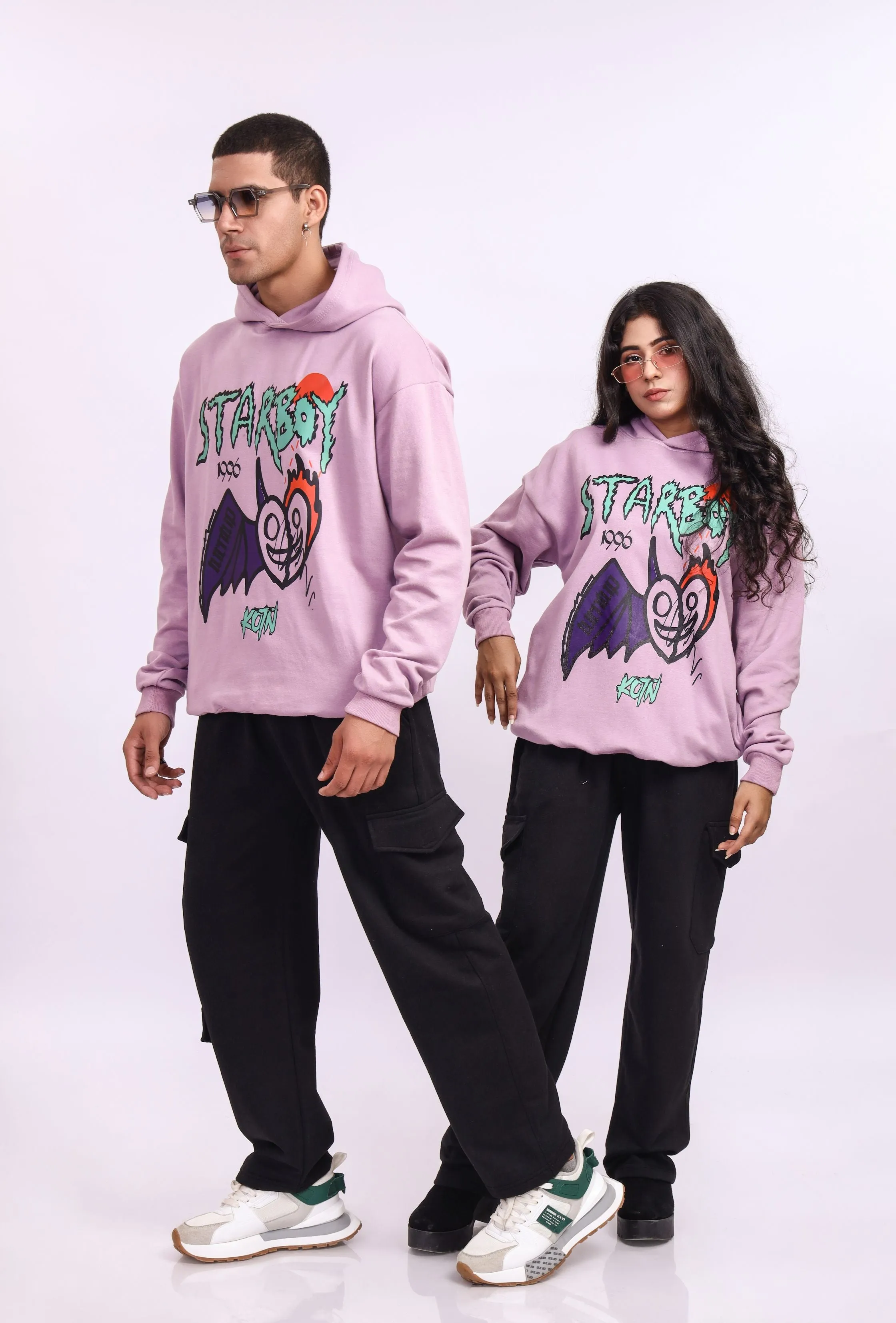 STARBOY PURPLE OVERSIZED HOODIE