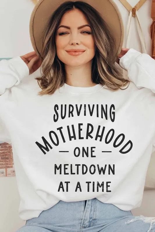 SURVIVING MOTHERHOOD GRAPHIC SWEATSHIRT