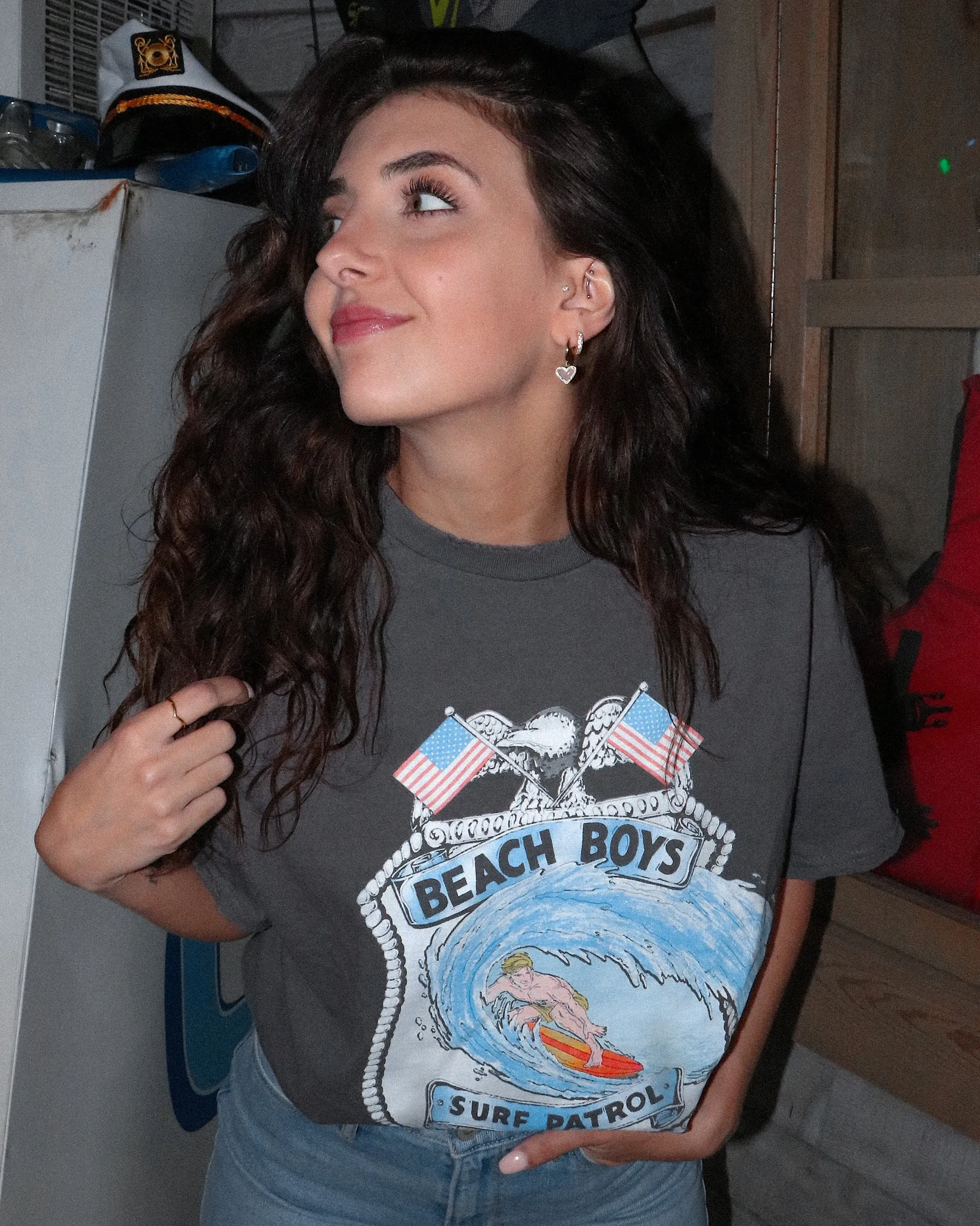 The Beach Boys Surf Patrol Charcoal Thrifted Tee