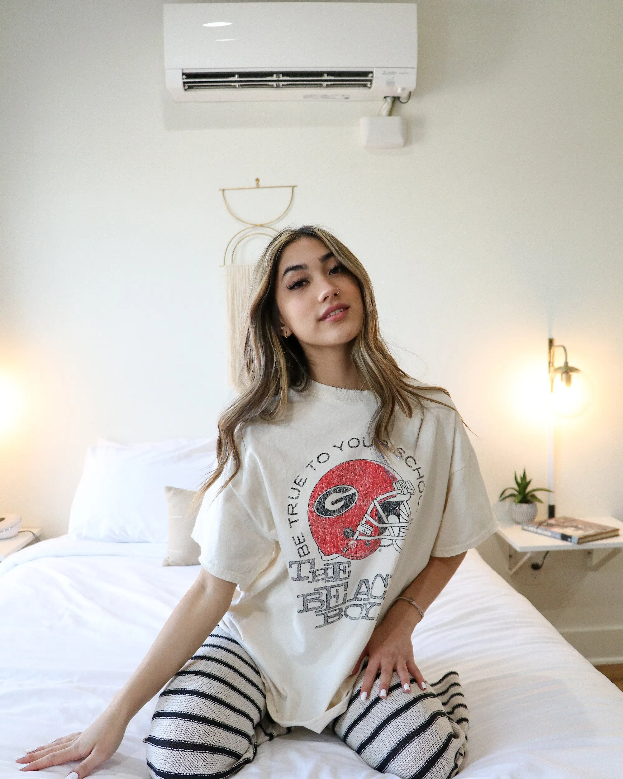 The Beach Boys UGA True To Your School Off White Thrifted Tee