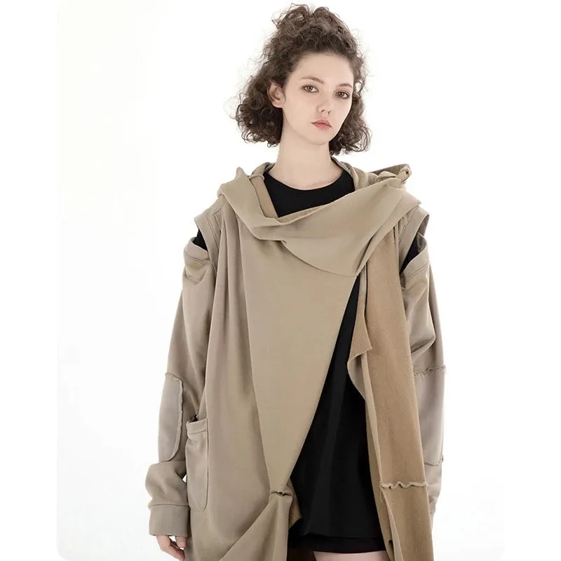 Unisex Oversized Coat Style Hoodie - Windbreaker