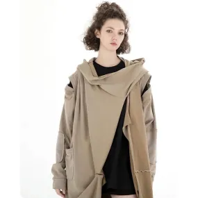 Unisex Oversized Coat Style Hoodie - Windbreaker