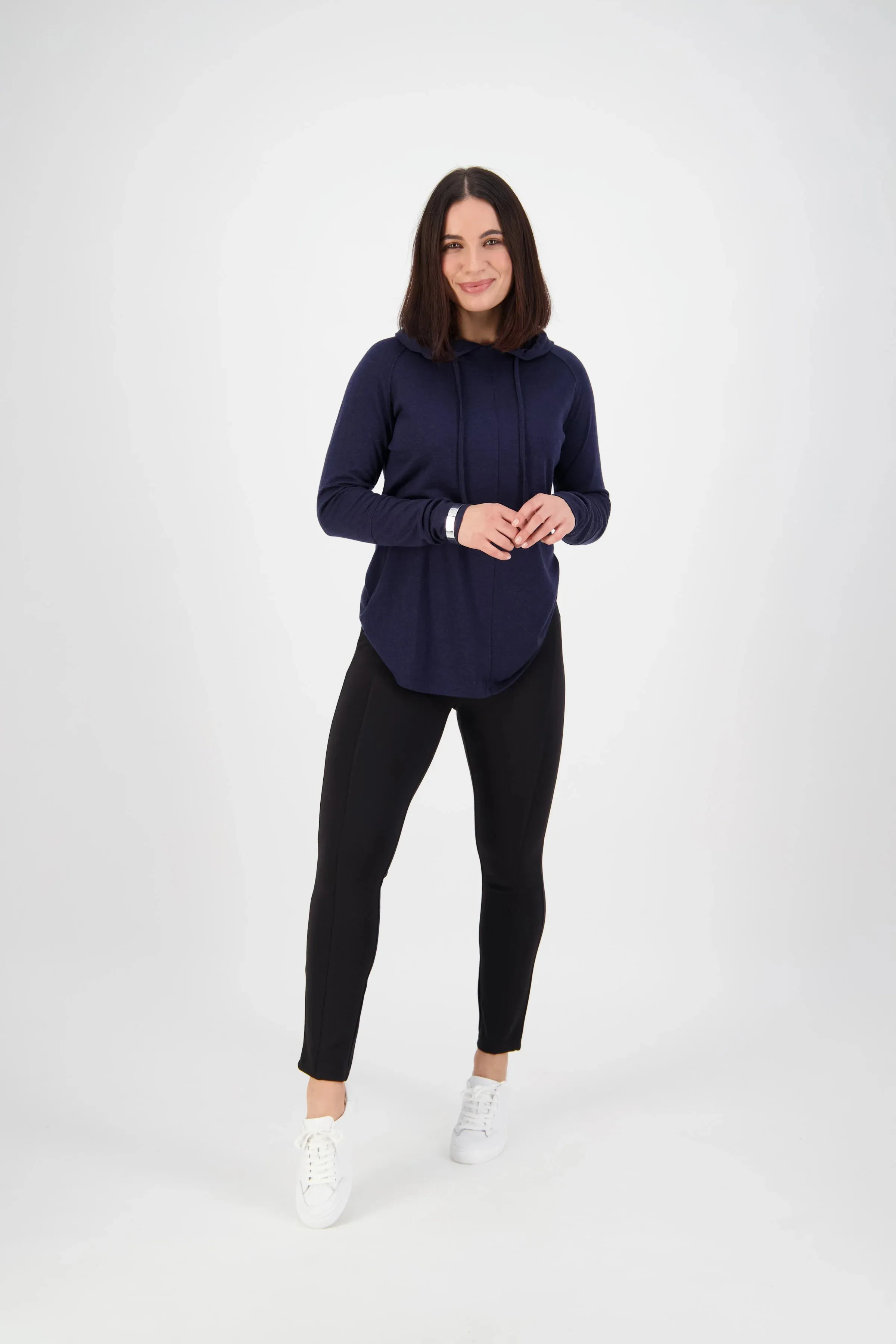 Vassalli - Skinny Leg Ankle Grazer Ponti Pull On Black | 12105