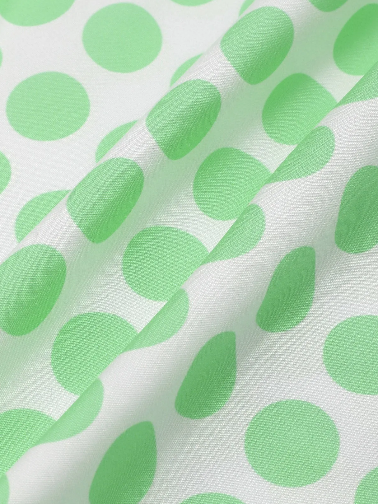Wholesale Green Off The Shoulder Polka Dot Self-Tie Slit Hem Mini Dress