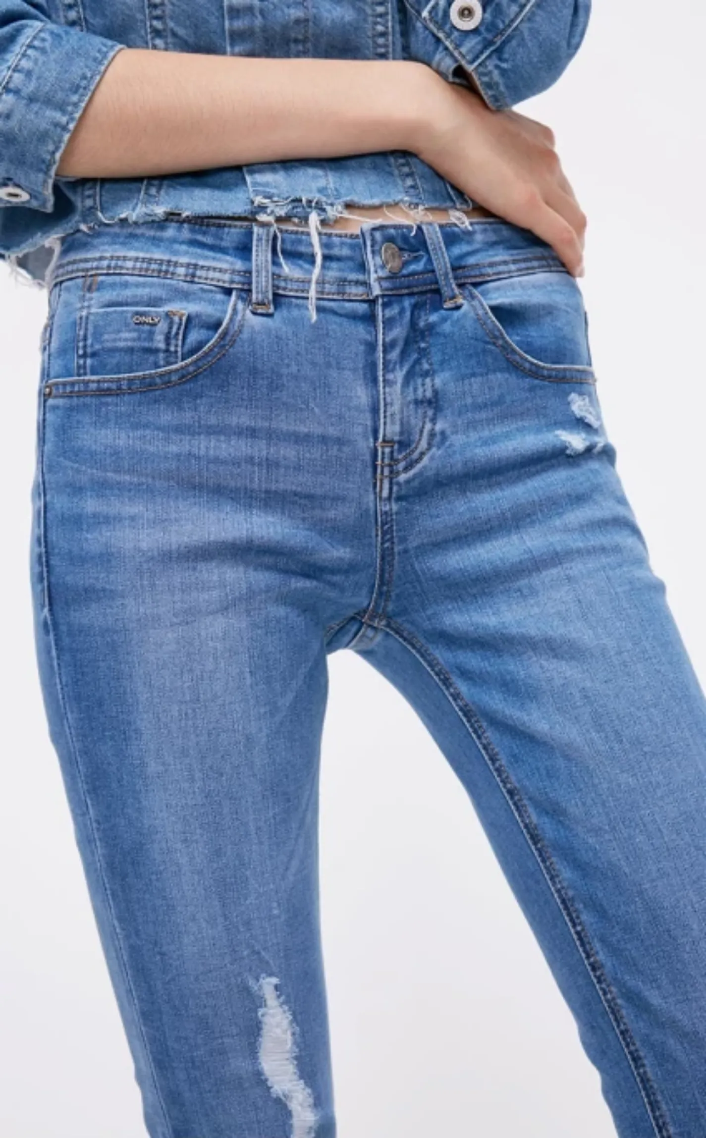 Women's Autumn Low Waist Cropped Jeans