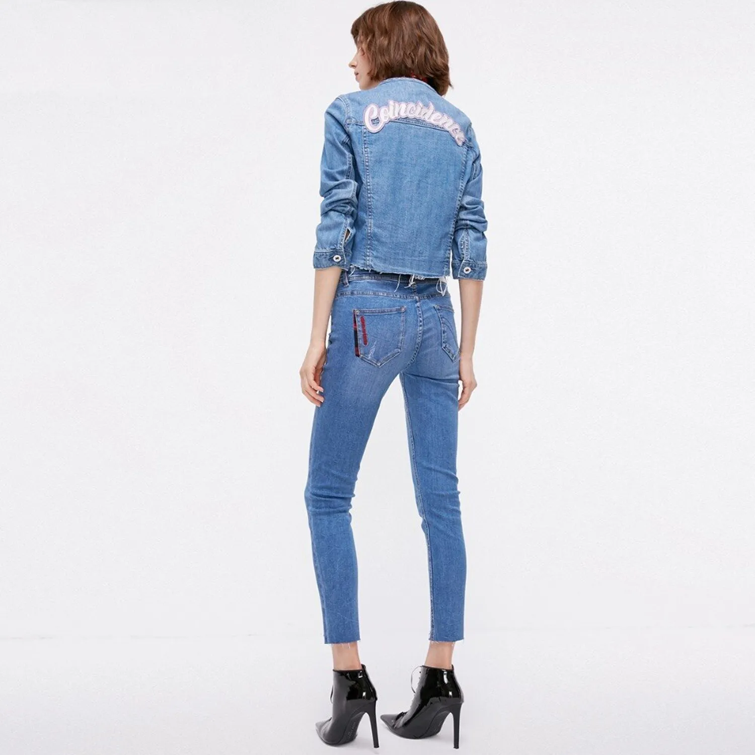 Women's Autumn Low Waist Cropped Jeans