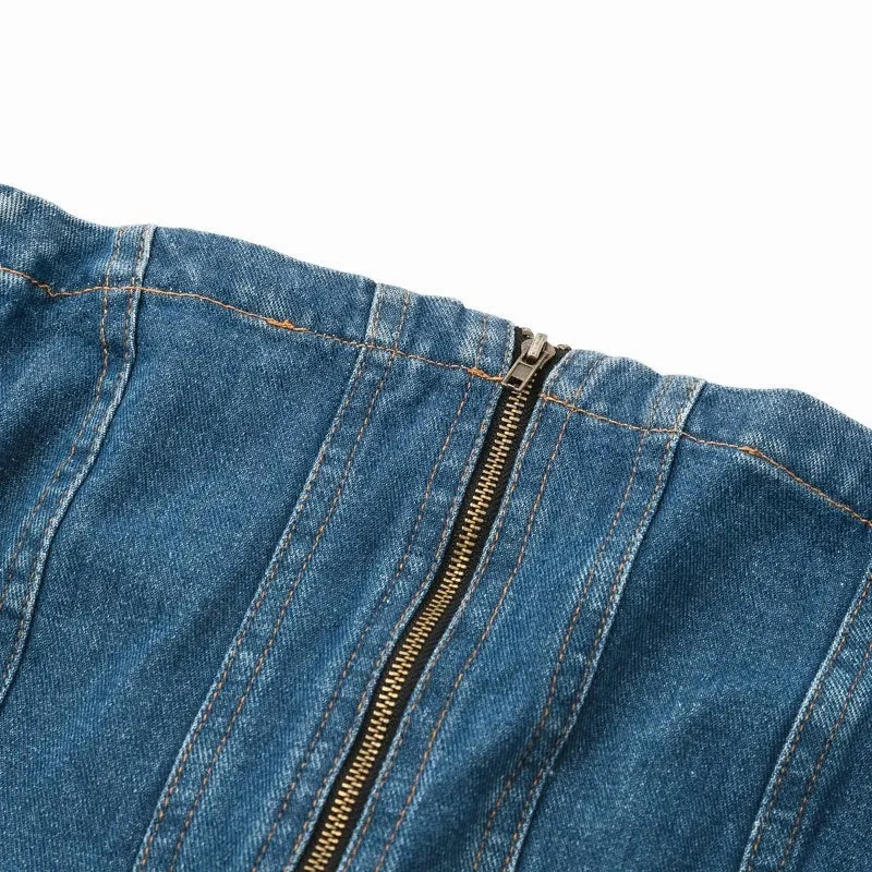 Women's Autumn Slash Neck Denim Jacket