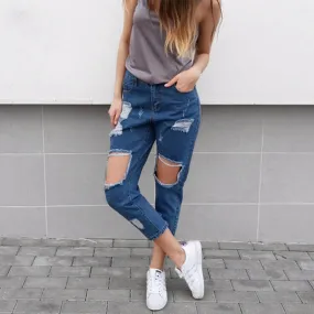 Women's Casual Boyfriend Jeans