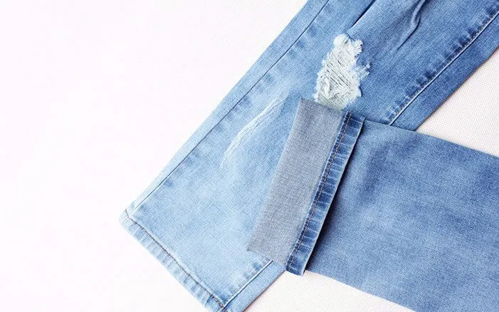 Women's Fashion High Waist Cotton Denim Jeans