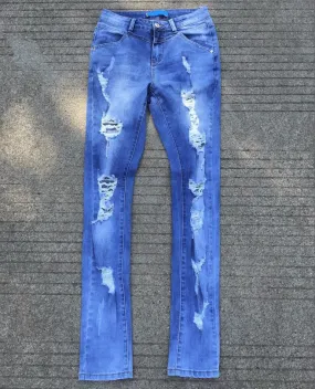 Women's Fashion High Waist Cotton Denim Jeans