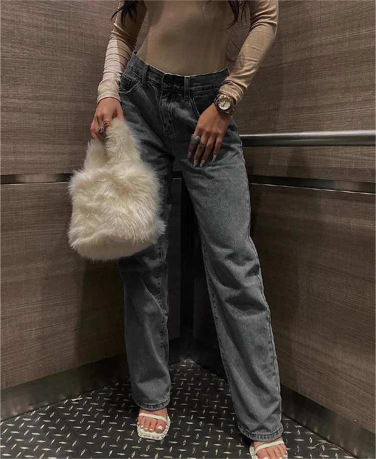 Women's High-Waist Ripped Slim Fit Jeans for Summer