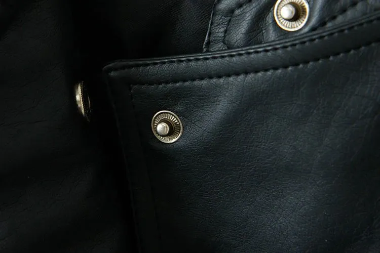 Women's Spring/Autumn Faux Leather Short-Collar Jacket