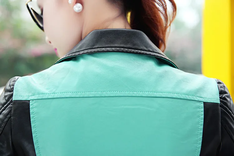 Women's Spring/Autumn PU Leather Short Jacket | Female Streetwear