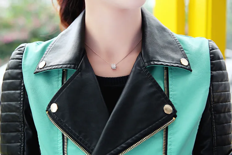 Women's Spring/Autumn PU Leather Short Jacket | Female Streetwear