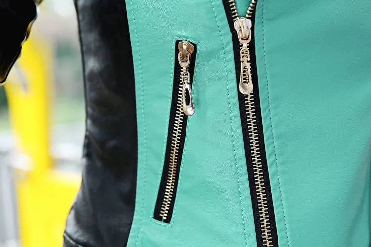 Women's Spring/Autumn PU Leather Short Jacket | Female Streetwear