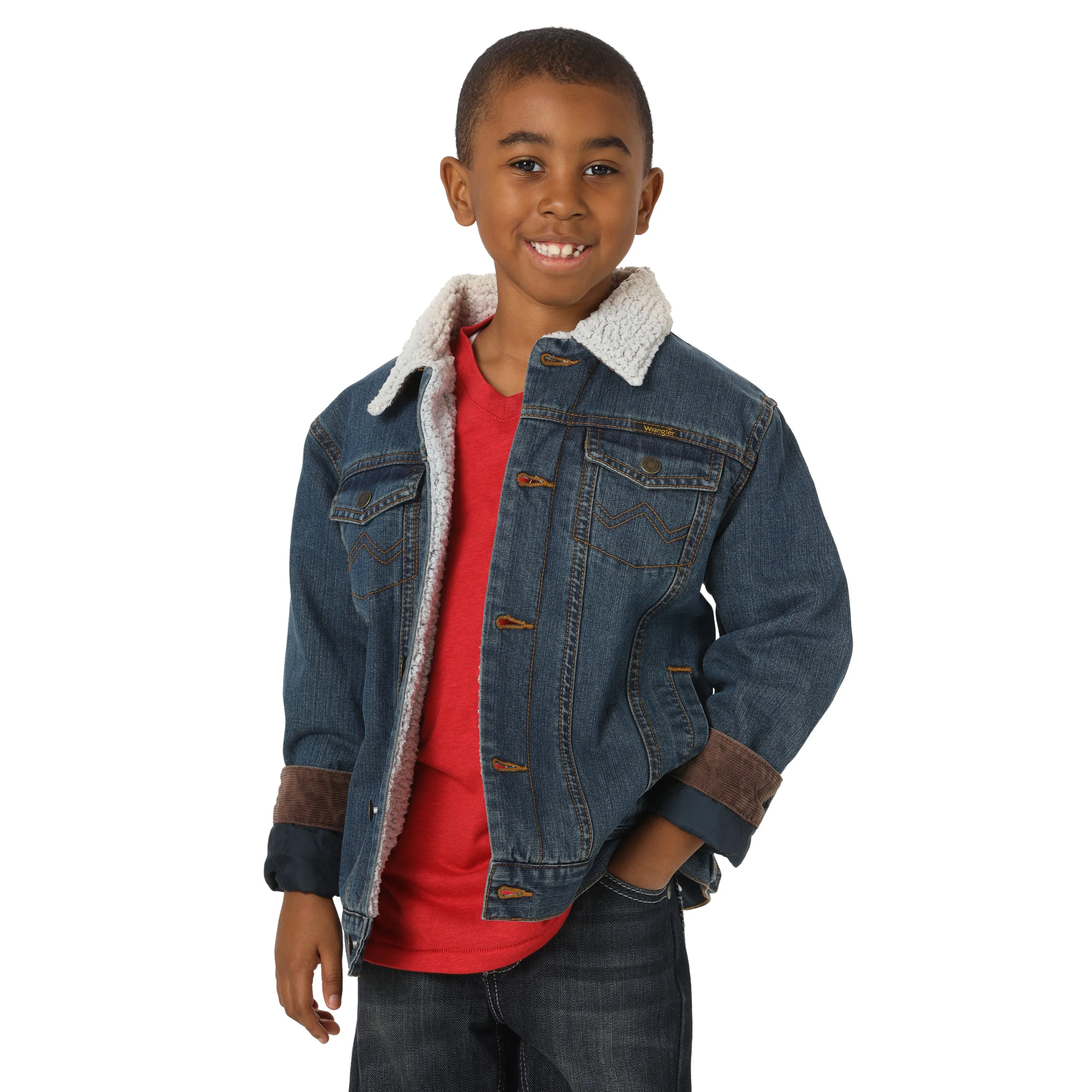 Wrangler | Kids Sherpa-Lined Denim Jacket