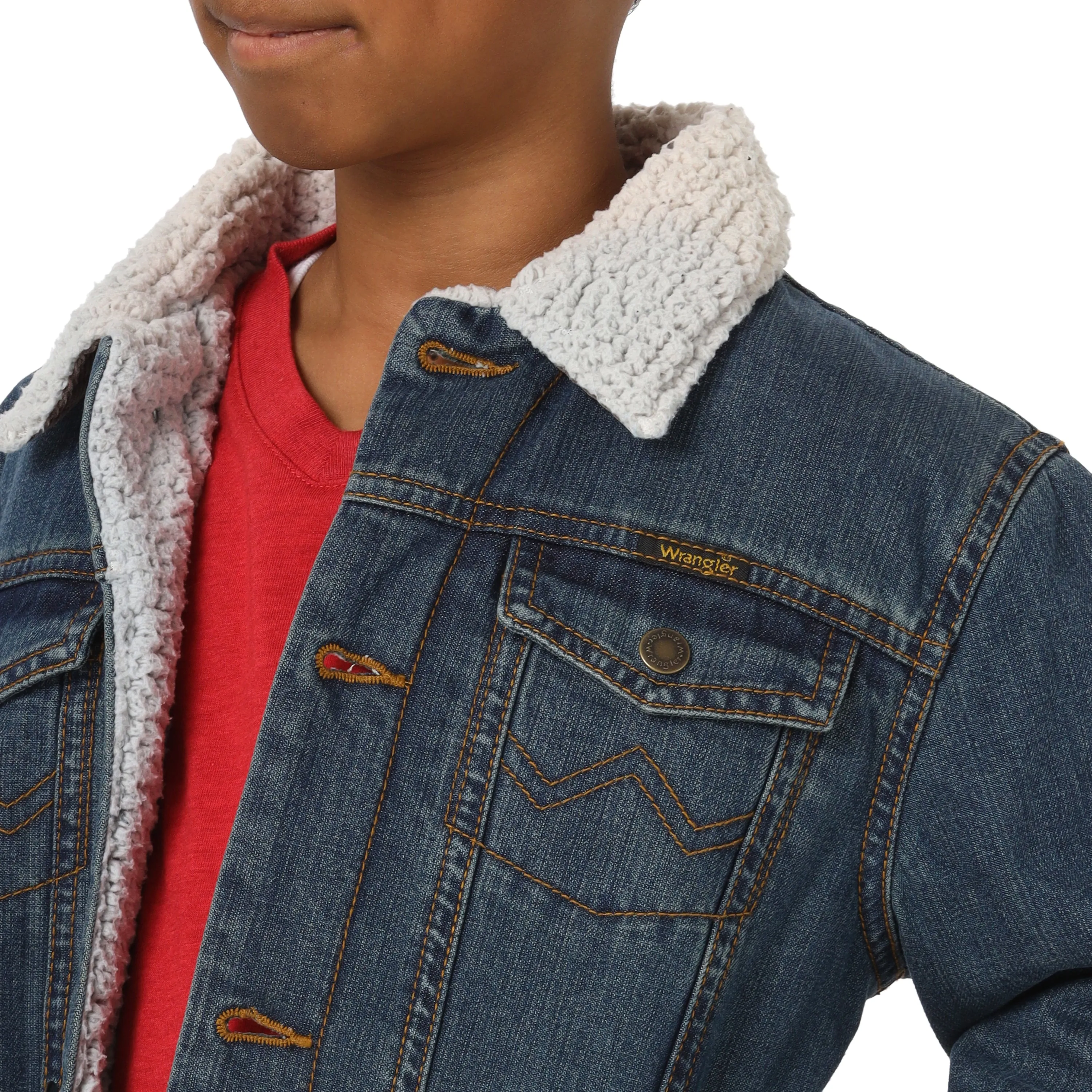 Wrangler | Kids Sherpa-Lined Denim Jacket