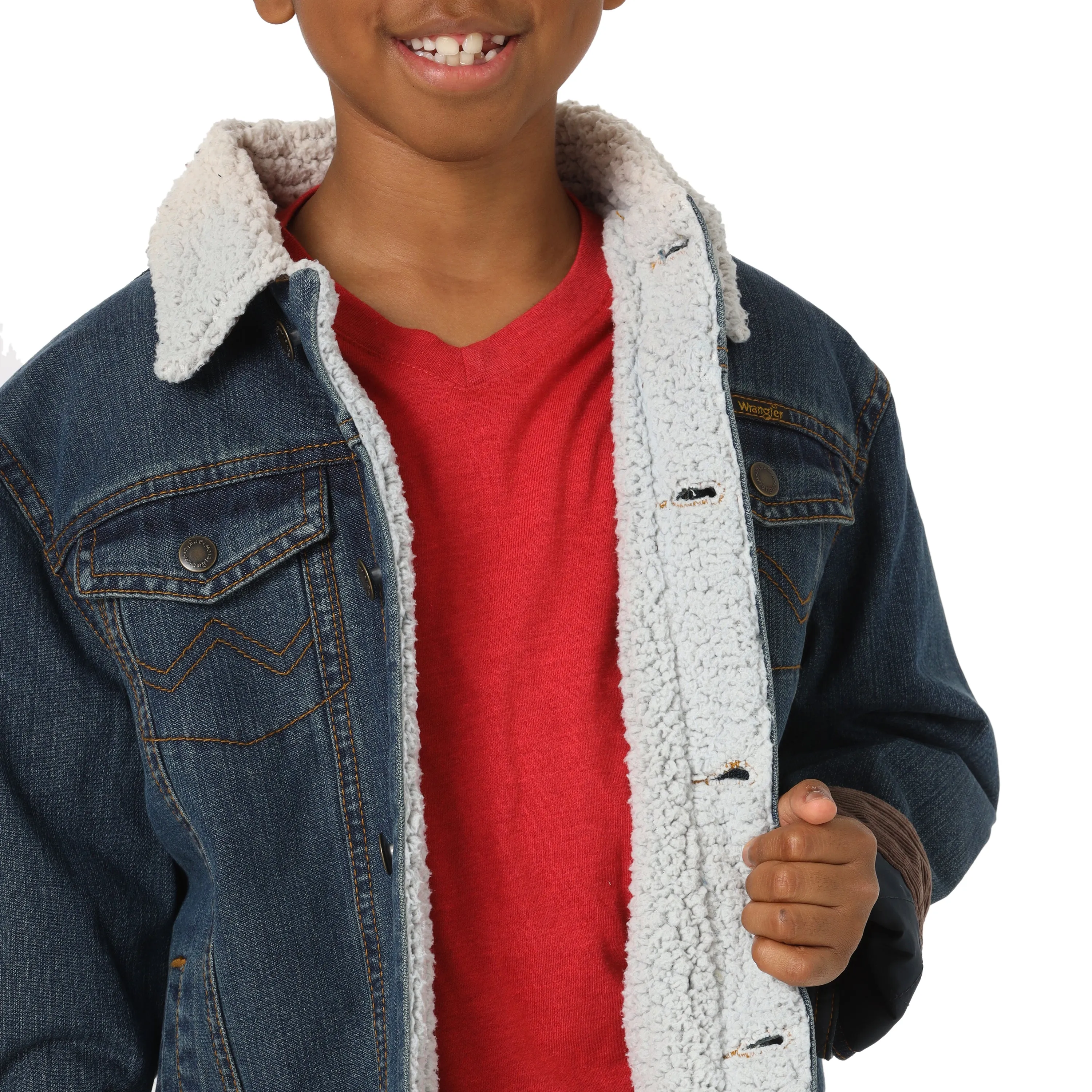 Wrangler | Kids Sherpa-Lined Denim Jacket